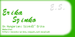 erika szinko business card